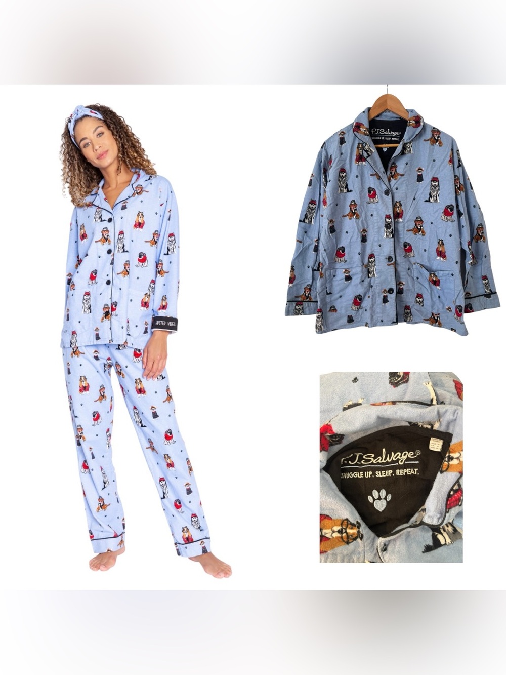 PJ Salvage Hipster Dog PJ Set